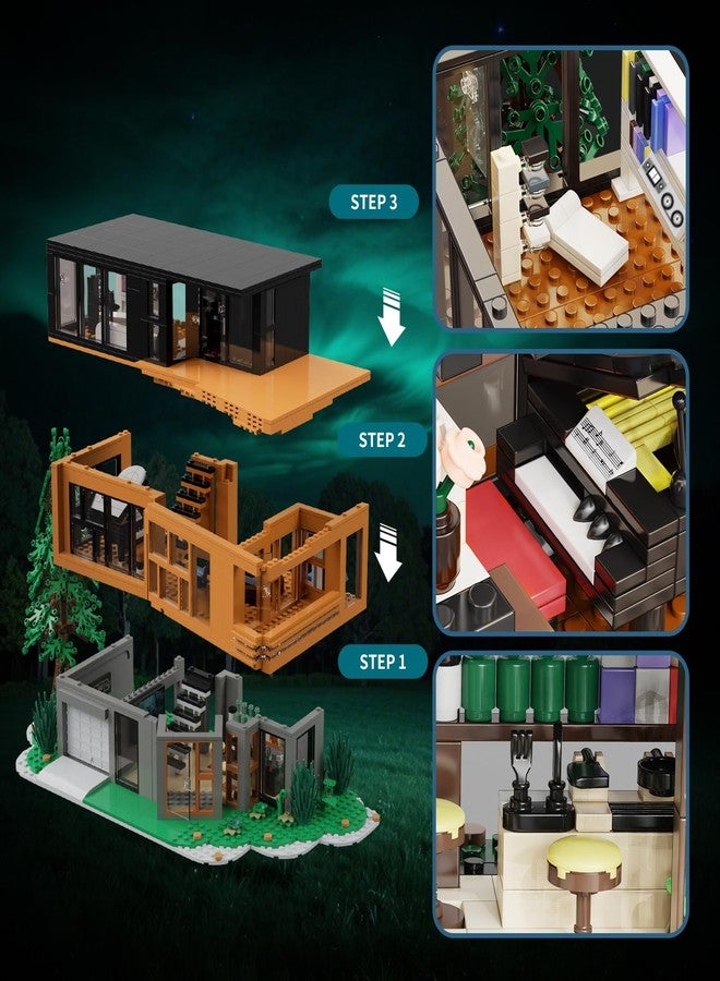 TOY PLAYER Forest House Building Set with Lights, Haunted House Villa Architecture Model for Romance Films Fans, Compatible with Lego for Adults, Halloween Christmas Toy Gifts for Teens Boys Ages 14+ (1550 PCS) - Image 3